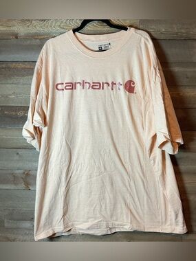 Carhartt Loose Fit Peach/Orange Graphic T-Shirt Men’s Size 2XL